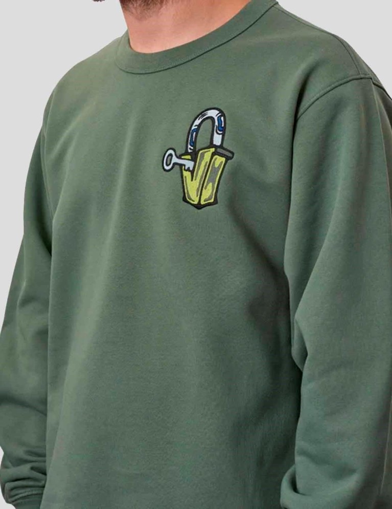 Felpa VANS skate classics crew mgreen